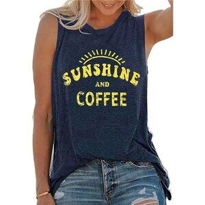 Womens Tank Tops Summer T Shirts Sleeveless Casual Loose Tunic Blouses